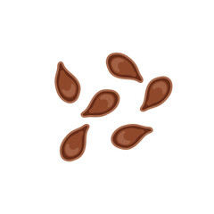 Flax seeds icon. Vector illustration in flat style.