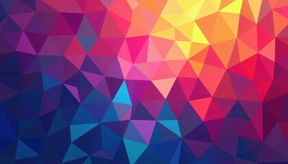 Obraz premium Geometric mosaic with vibrant hues, endlessly repeatable, texture, polygon, contemporary