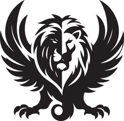 Tiger Eagle Hybrid Logo Vector