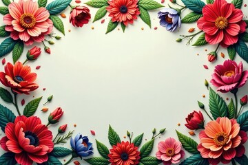 Fototapeta premium Intricate floral design, repeating seamlessly across surface, summer, background, wallpaper