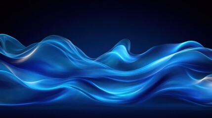 Abstract flowing blue waves