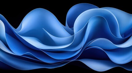 Obraz premium Abstract flowing blue shapes