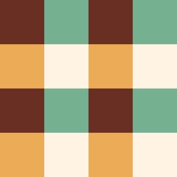 Checkered cube retro pattern in Kosiv colors