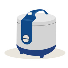 Simplistic Electric rice steamer or boiler. Cooking Equipment.Modern Rice Cooker Vector.