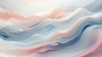 abstract background with wavy lines in white and light blue tones