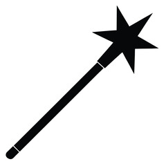 vector illustration of a magic wand