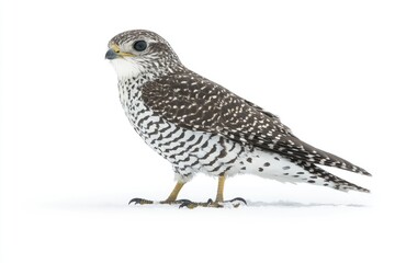 Obraz premium Small bird of prey on snow