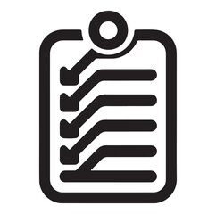 Minimal Checklist logotype, to-do list with checkmarks icon Silhouettes Vector Icon.