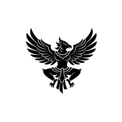 Fototapeta premium eagle with wings vector illustration