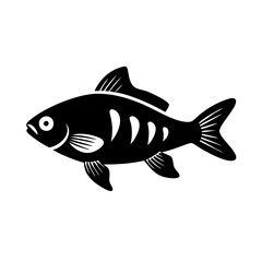 cherry barb fish icon, cherry barb fish line art - simple line art of cherry barb fish, perfect for cherry barb fish logos and icons