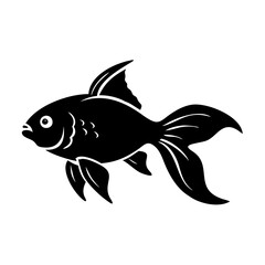 goldfish icon, goldfish line art - simple line art of goldfish, perfect for goldfish logos and icons
