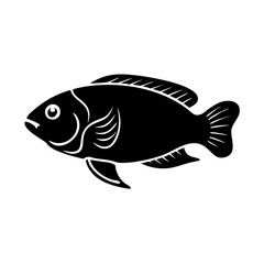 gourami fish icon, gourami fish line art - simple line art of gourami fish, perfect for gourami fish logos and icons