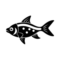 harlequin rasbora fish icon, harlequin rasbora fish line art - simple line art of harlequin rasbora fish, perfect for harlequin rasbora fish logos and icons