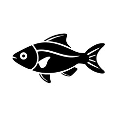 lemon tetra fish icon, lemon tetra fish line art - simple line art of lemon tetra fish, perfect for lemon tetra fish logos and icons