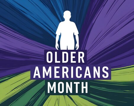 Older Americans Month. Celebrated in May in the United States. National Month of observance for Older Americans. Poster, card, banner and background. Vector illustration