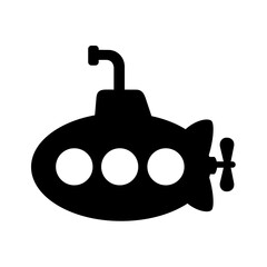 Submarine icon silhouette. Vector image