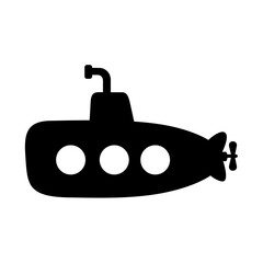 Submarine icon silhouette. Vector image