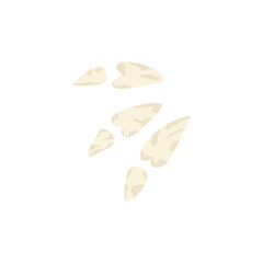 Cartoon fossil bone. Prehistoric animal fossil icon. Vector illustration.