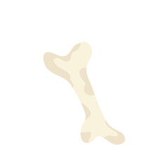Cartoon fossil bone. Prehistoric animal fossil icon. Vector illustration.