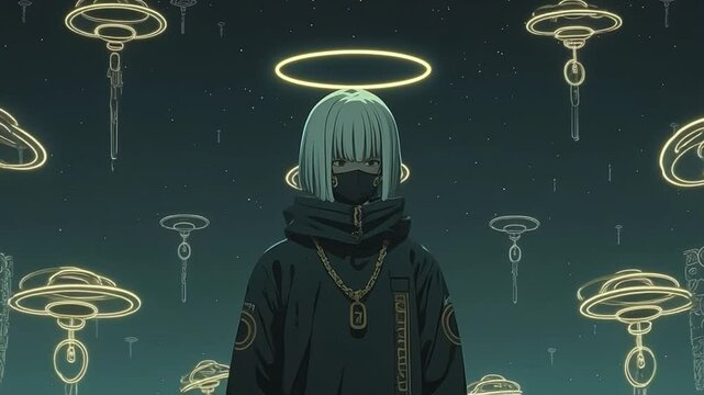 「ネオン瞳のディストピア」

電脳都市のサイバーアイ
未来を見つめる光：デジタル瞳の瞬き
サイバーグリッチ：異次元のまばたき
仮想現実に輝く無数の瞳
ネオンシティの反逆者たち
デジタルナイト：未来都市の闇
サイバーハッカー：電脳都市の抗争
ディストピアの光と影：未来の迷宮
鋼鉄の夜明け：サイバー戦士の覚醒
