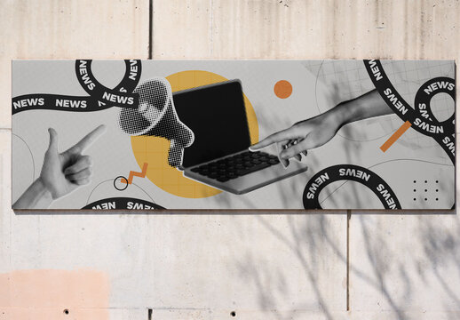 Urban Mockup of a Billboard in Barcelona