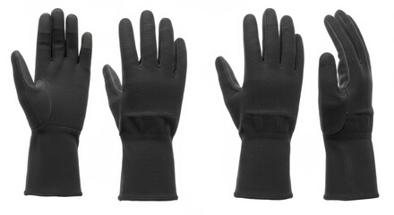 Elegant black coated work gloves showcasing protection and precise handling