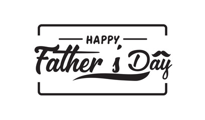 Happy Fathers Day greeting with hand written lettering. Typography, great design for any purposes. Modern calligraphy template. 