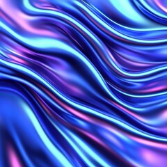 Obraz premium A vibrant, flowing pattern of blue and purple hues, resembling smooth silk or liquid, creating a dynamic visual effect.