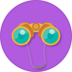 Funny cartoon binocular eyes 