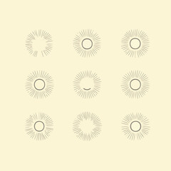 nine minimalist sunburst for