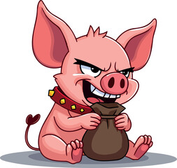 mischievous clutching a sack