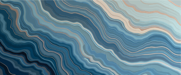 Fototapeta premium abstract blue wavy lines