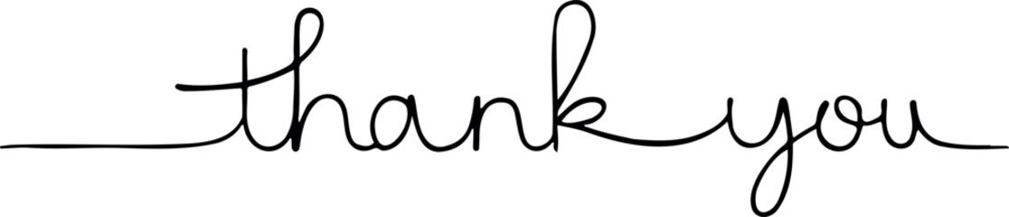 handwritten thank you note in elegant black script