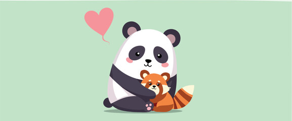 panda and red panda sharing a heartfelt embrace