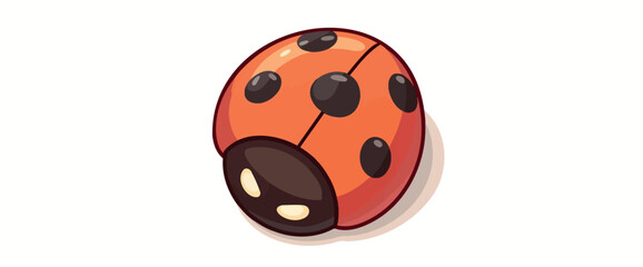 cheerful cartoon ladybug