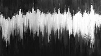 Abstract waveform glitch lines in white over black