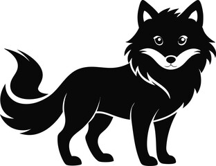 black and white wolf, vector illustration of wolf.