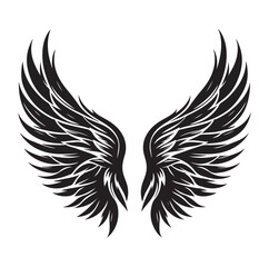 Wings icons silhouette vector for your design on white background