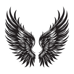 Wings icons silhouette vector for your design on white background