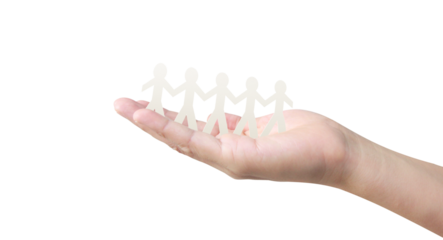 Supporting each other community care digital illustration close-up togetherness