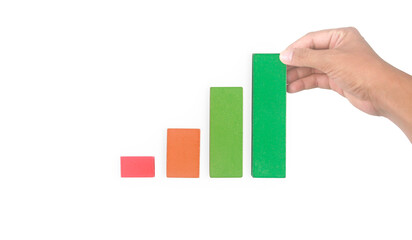 Analyzing growth metrics in business office space graphic visualization clean environment close-up view