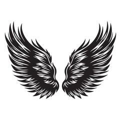 Obraz premium Wings icons silhouette vector for your design on white background
