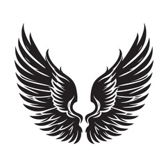 Wings icons silhouette vector for your design on white background