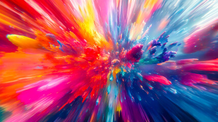 Obraz premium Vibrant Generative AI Illustration of a Colorful and Dynamic Abstract Background