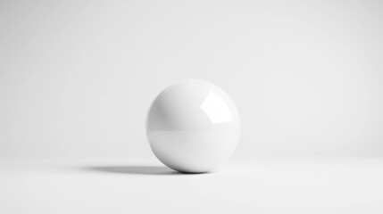 White Egg Minimalist Still Life, High-gloss surface, Center composition, Soft shadows, Simple resting, White backdrop, Pure white mood, Design inspiration