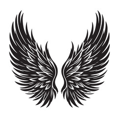 Wings icons silhouette vector for your design on white background