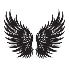 Wings icons silhouette vector for your design on white background