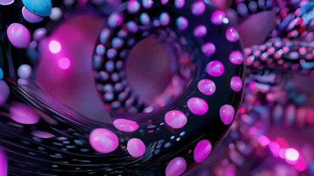 abstract black and pink tentacle background.