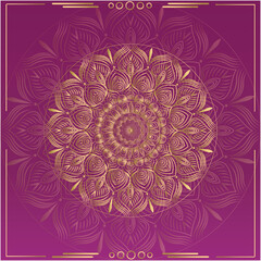 luxury mandala design, relaxing and easy mandala art for tattoo design,Mandala silhouette vector with colorful background mandala pattern Beautiful pattern on a red background. Vector mandala template