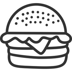Hamburger Line Art